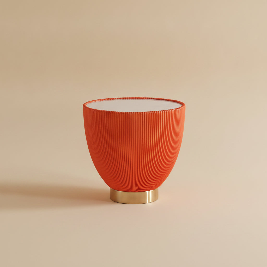 Anderson 2.0 Modern Orange Vegan Leather End Table