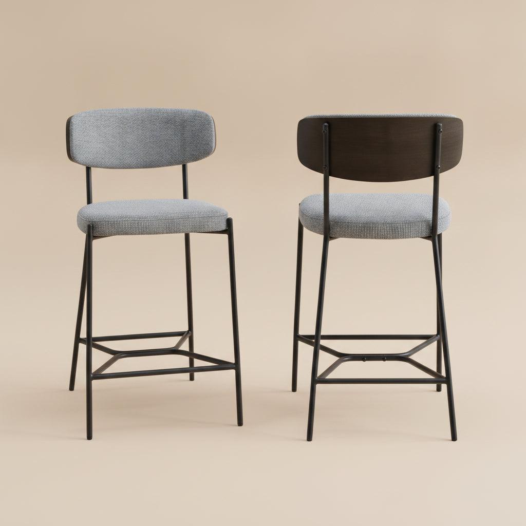 Elison Counter Height Bar Stool Grey (Set of 2)