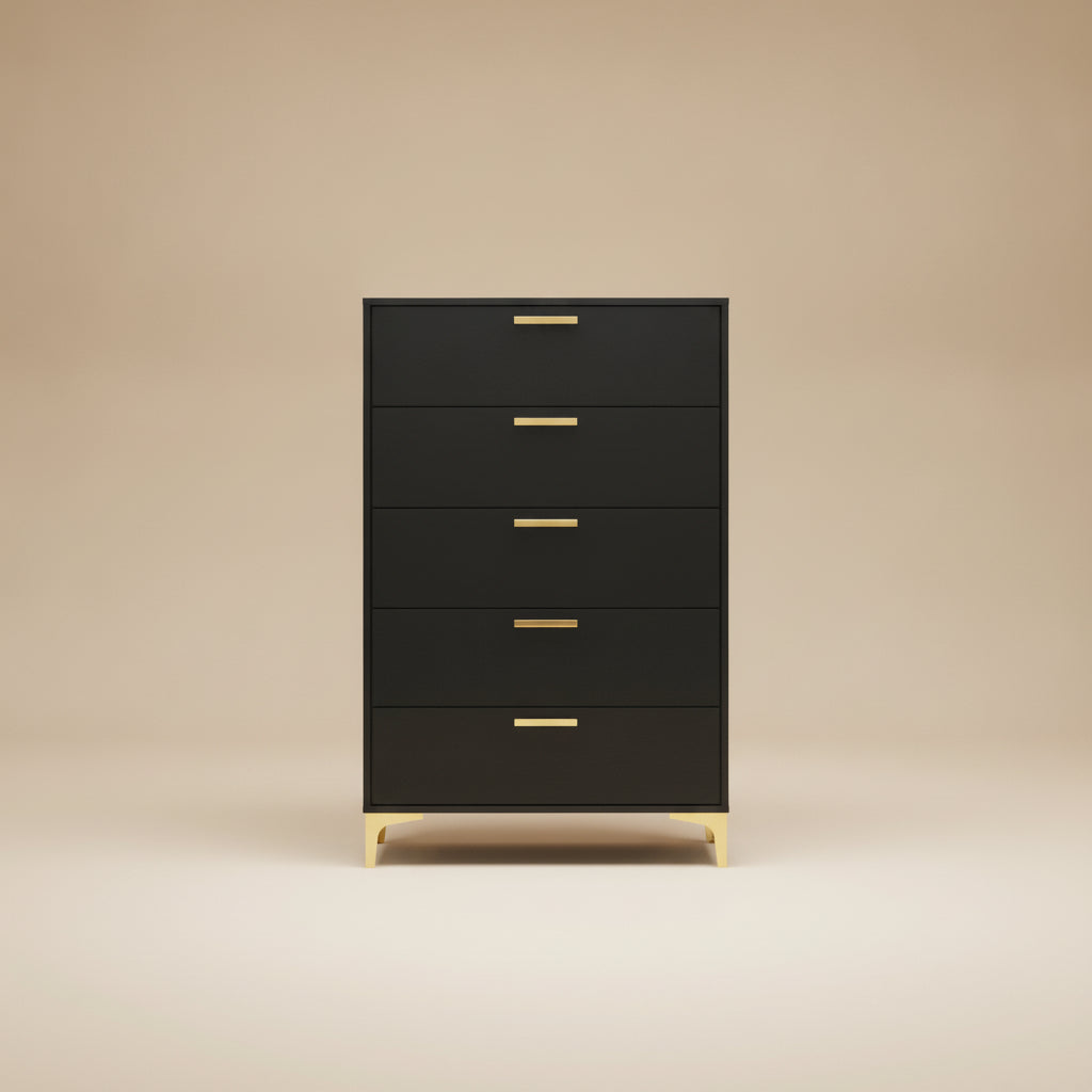Kendall 5-drawer Bedroom Chest Black