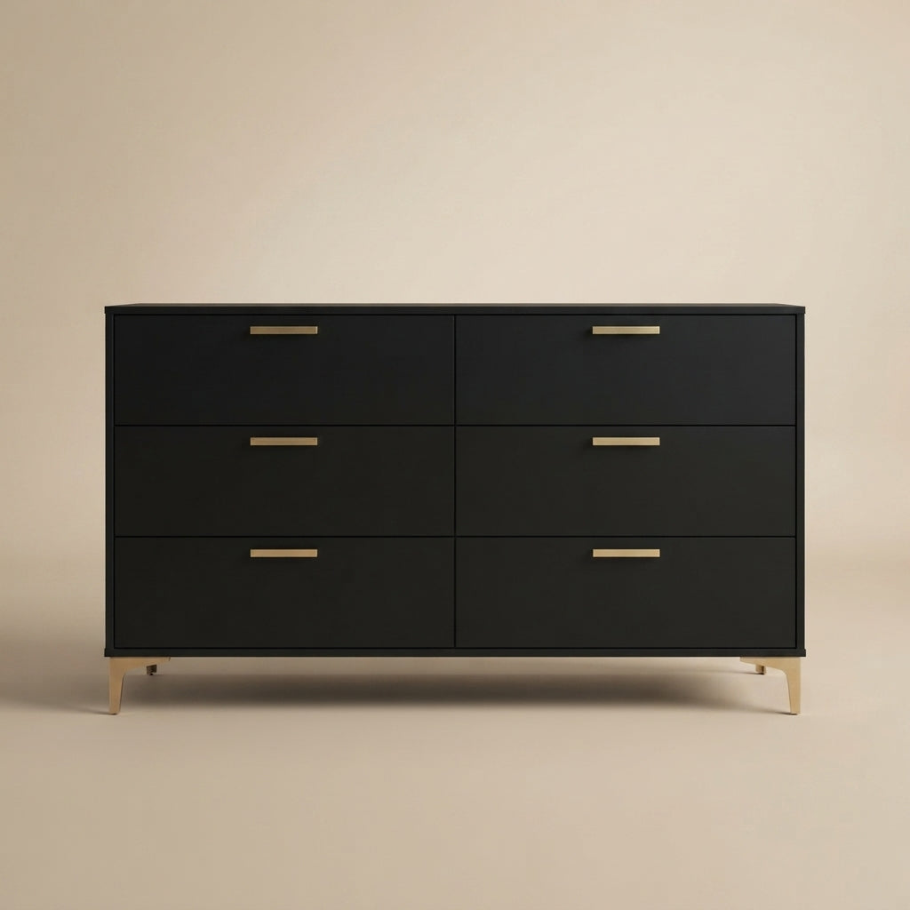 Kendall 6-drawer Dresser Black