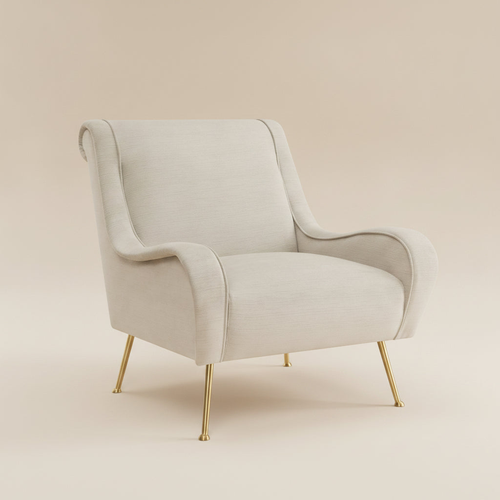 Ricci Upholstered Saddle Arm Accent Chair