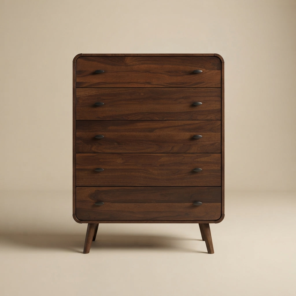Robyn 5-drawer Dark Walnut Bedroom Chest of Drawers