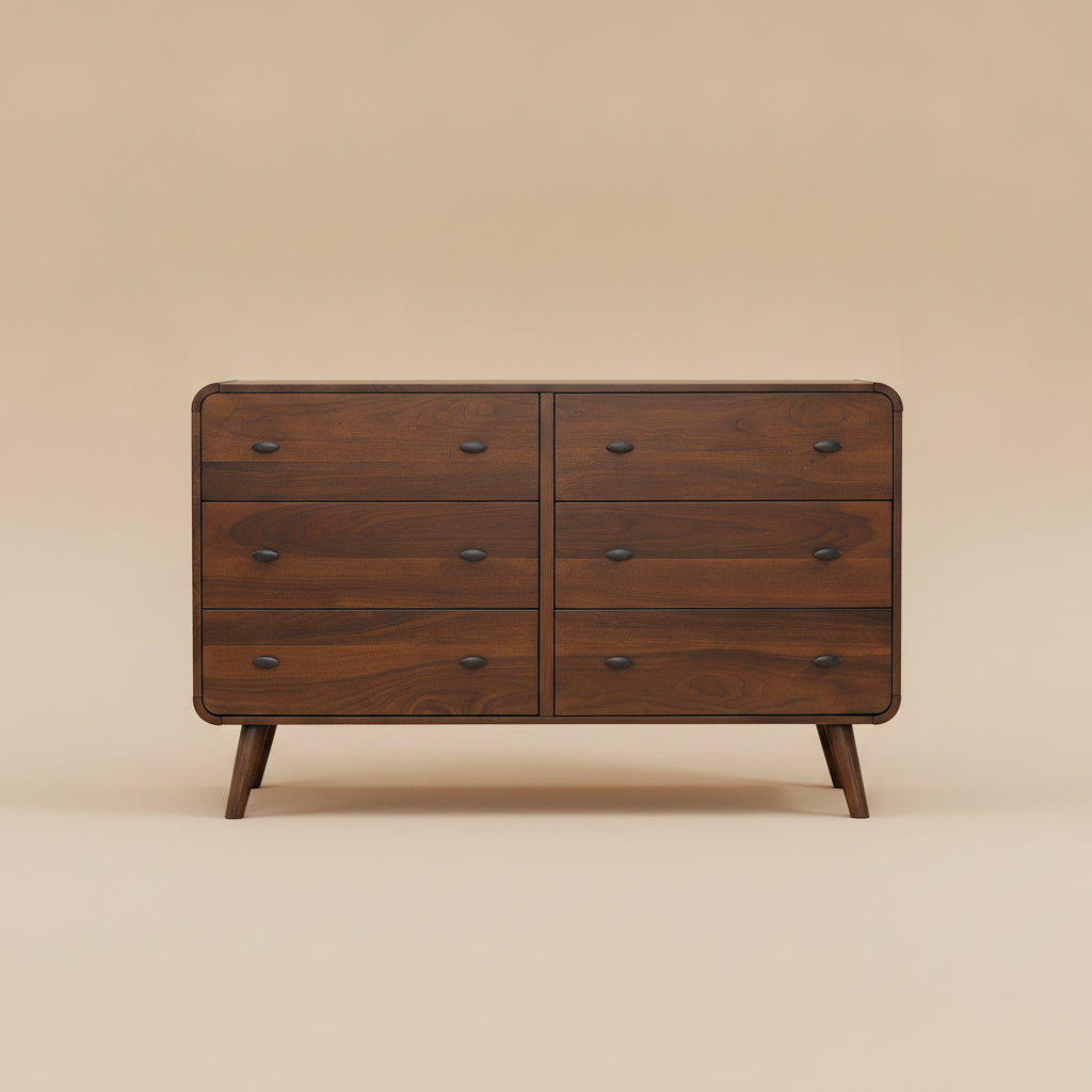 Robyn 6-Drawer Dresser Dark Walnut