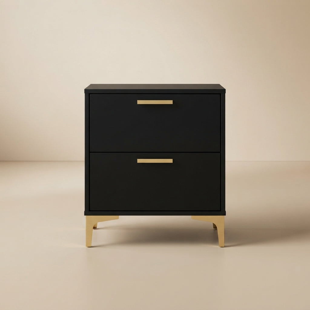 Kendall 2-drawer Nightstand Black