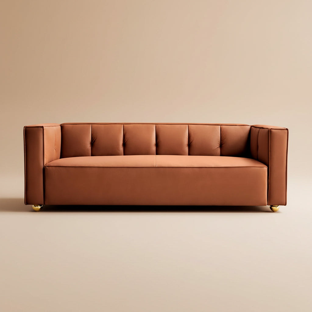 Dover 3-Seater Sofa with Tufted Low Back Design