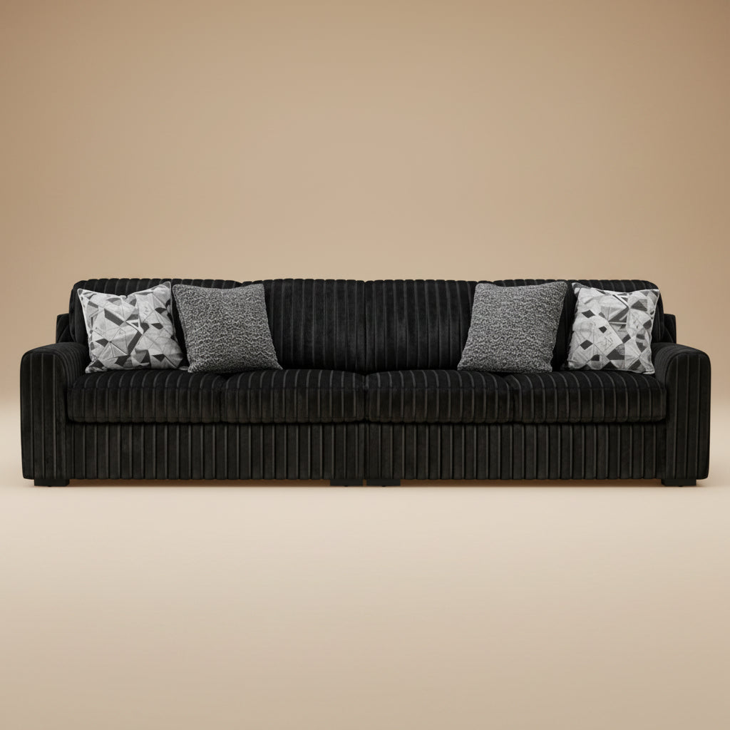 Midnight-Madness 2-Piece Sectional | Soft Jumbo Corduroy Sofa