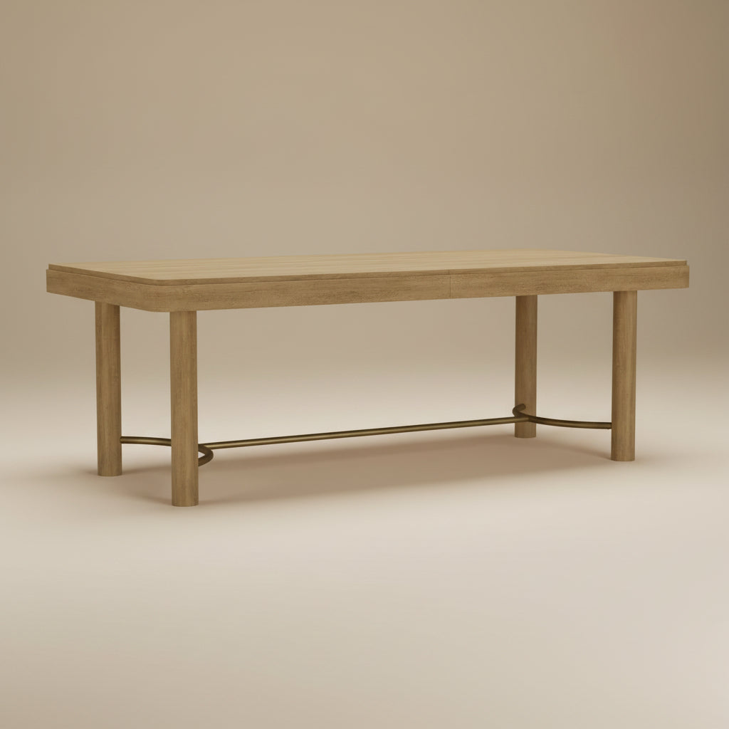 Arini 104-inch Extension Leaf Dining Table Sand Wash