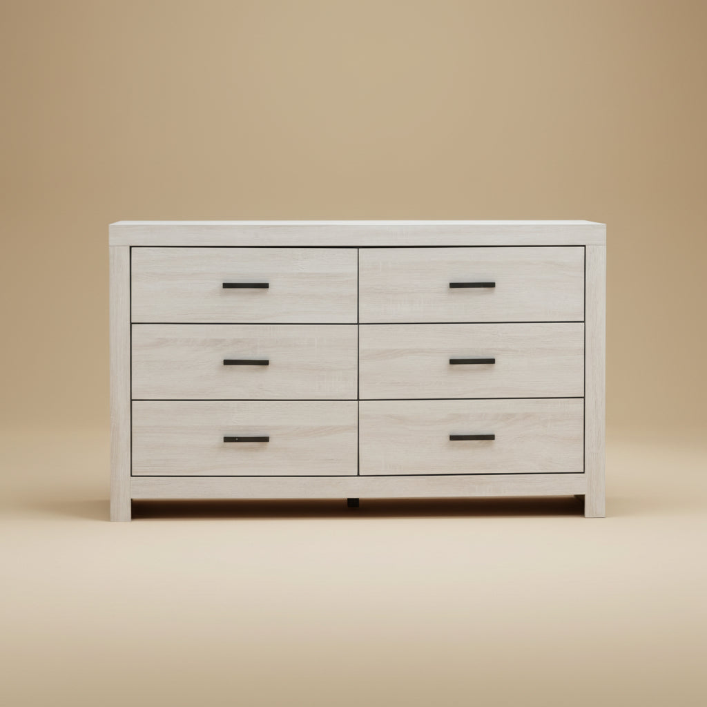 Brantford 6-drawer Dresser Coastal White