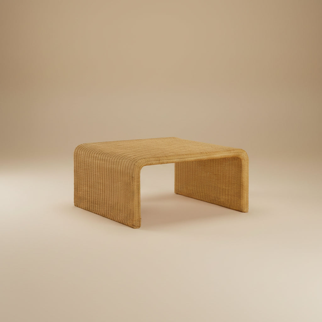 Cahya Square Woven Rattan Coffee Table Natural