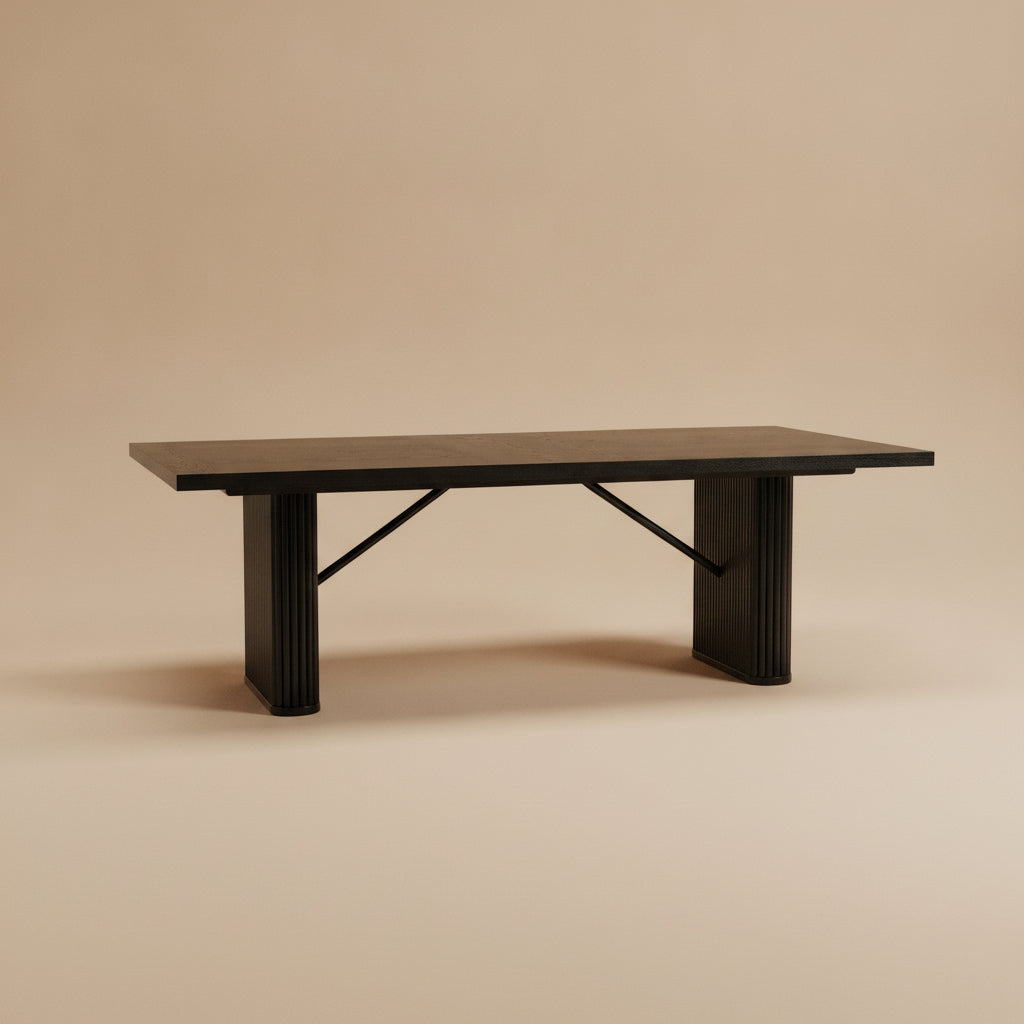 Catherine Rectangular 84-inch Wood Dining Table Black