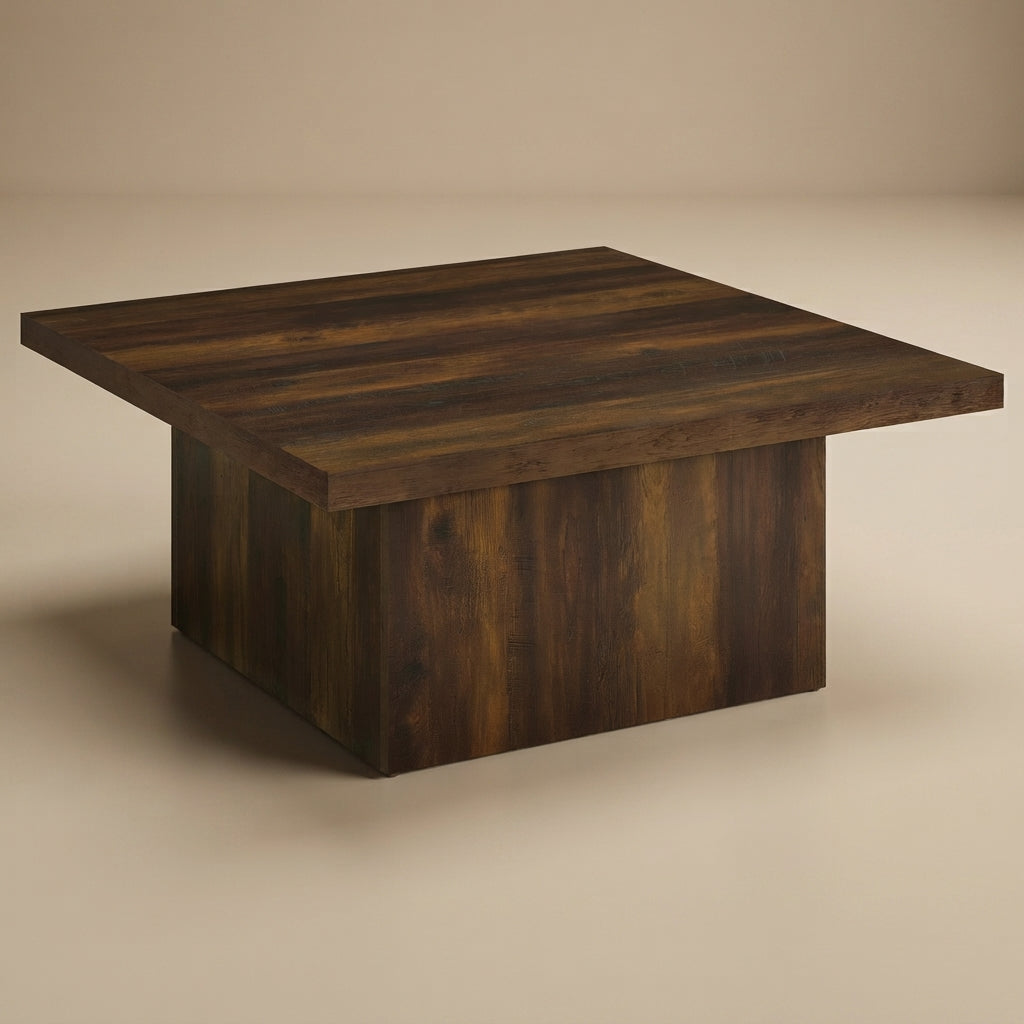 Devar Square Engineered Wood Cocktail Dark Pine Coffee Table