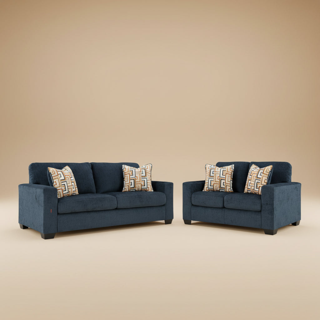 Aviemore Sofa and Loveseat - Navy | MidInMod