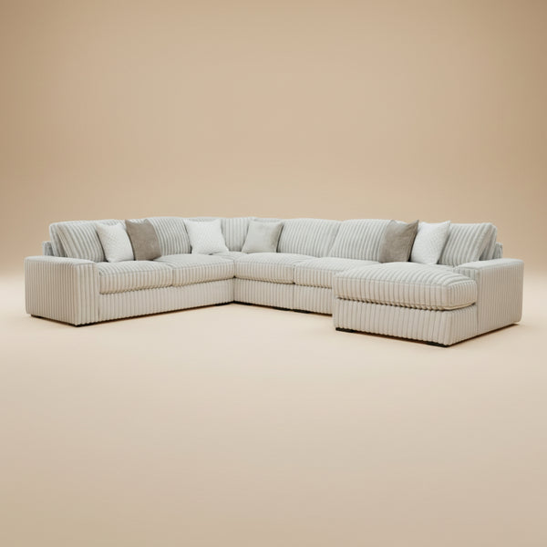 Stupendous 5-Piece Sectional with Chaise