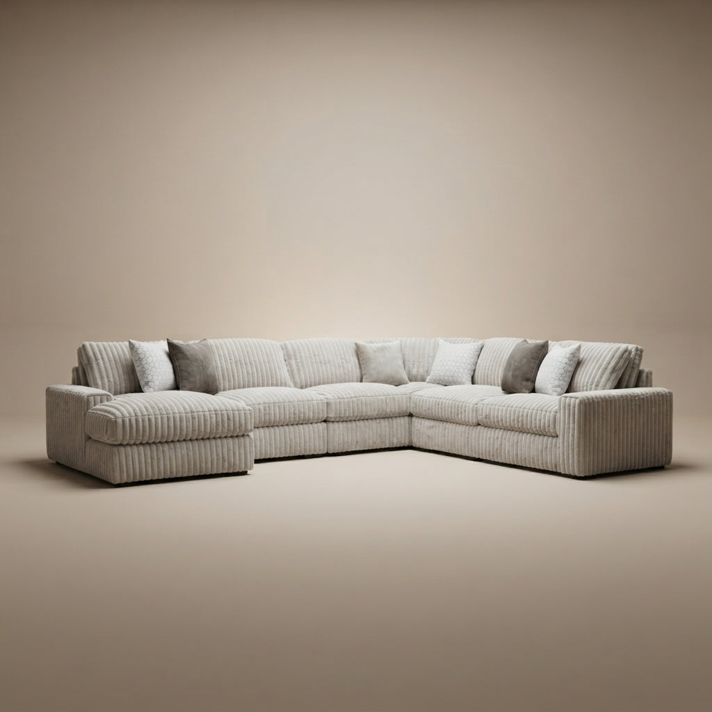 Stupendous 5-Piece Sectional with Left Chaise