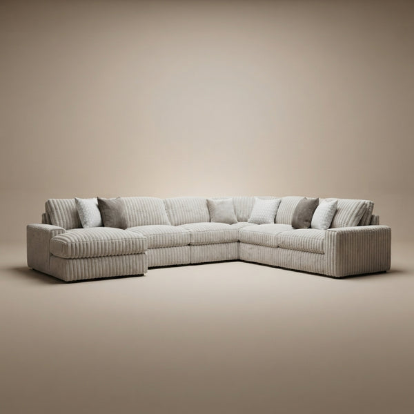 Stupendous 5-Piece Sectional with Left Chaise