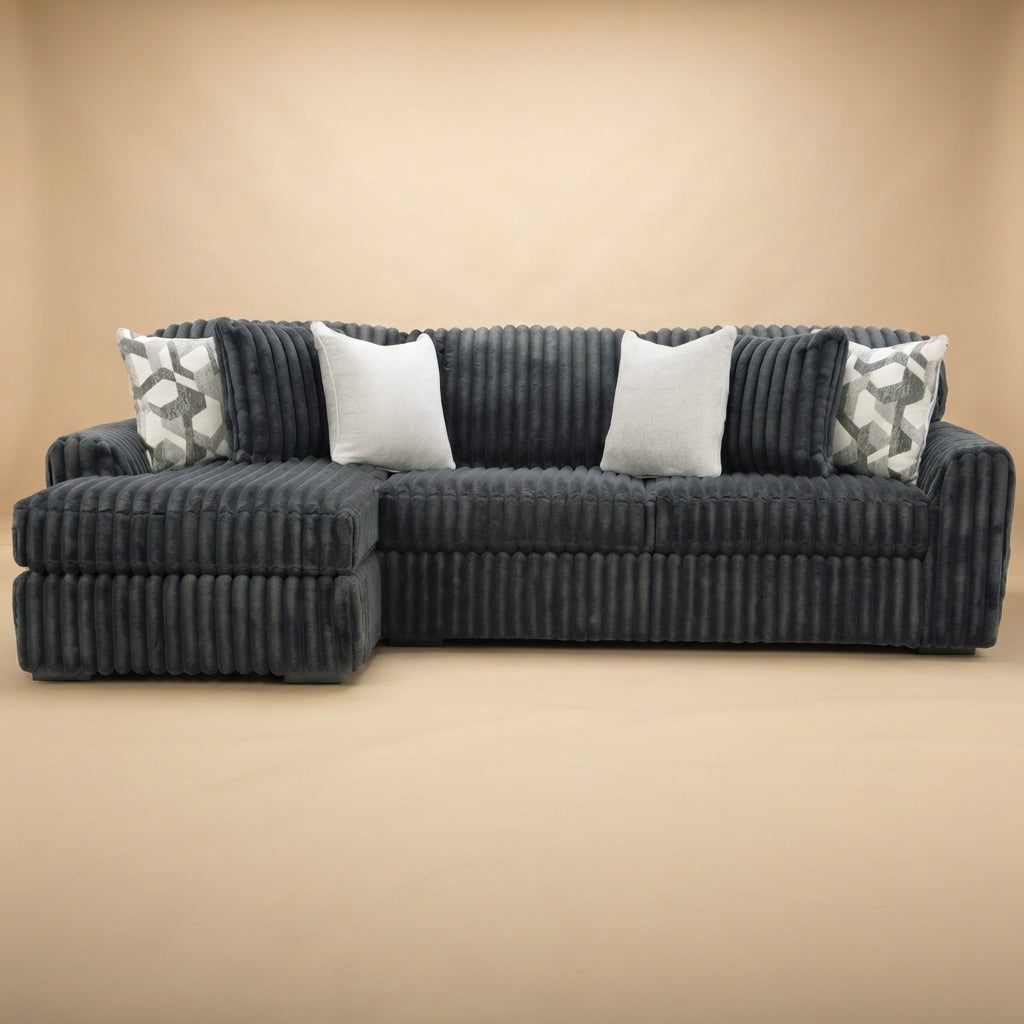 Midnight-Madness 2-Piece Sectional Sofa Chaise