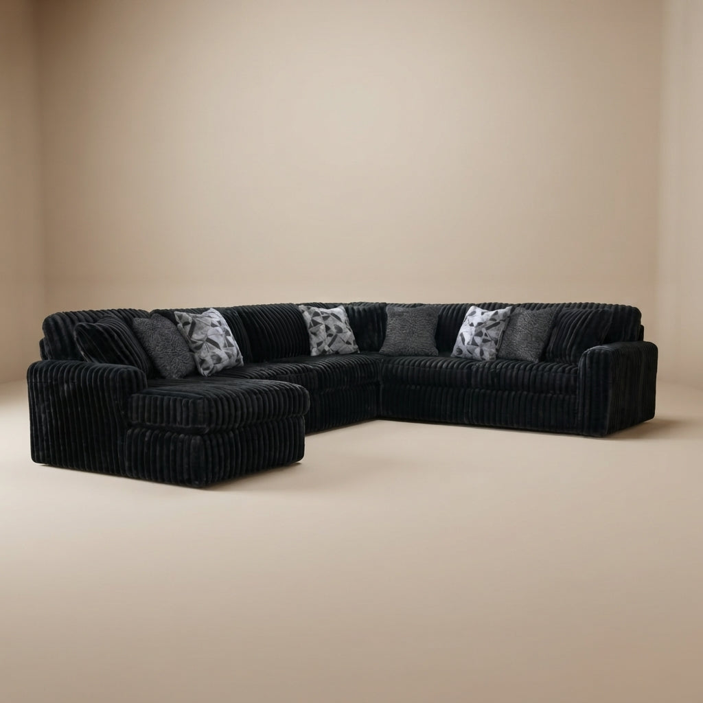 Midnight-Madness 4-Piece Sectional with Chaise
