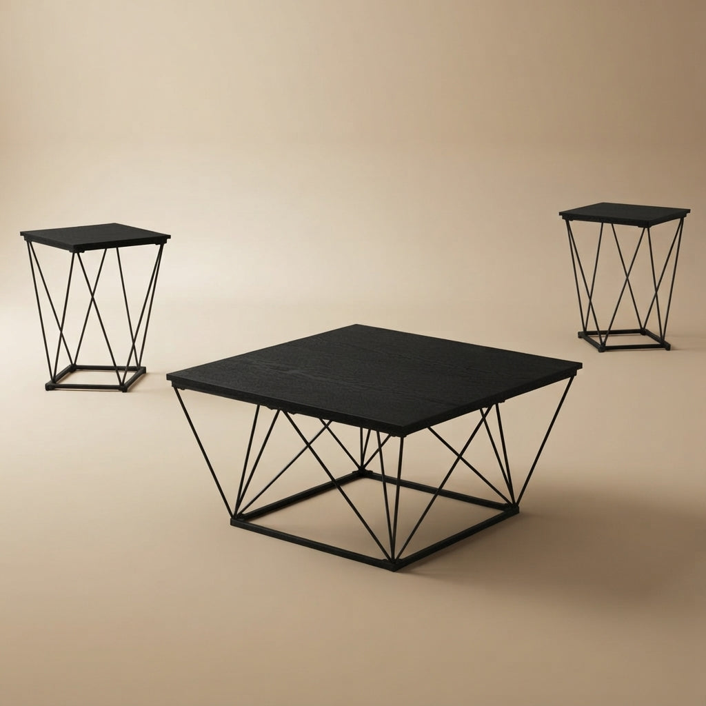 Whetstone Black 3 Pc. Table Set