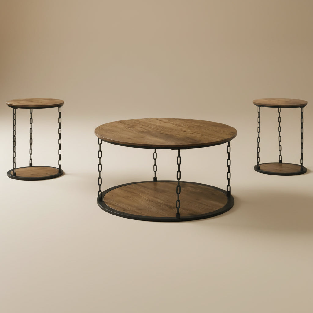 Ophira Natural 3 Pc. Table Set