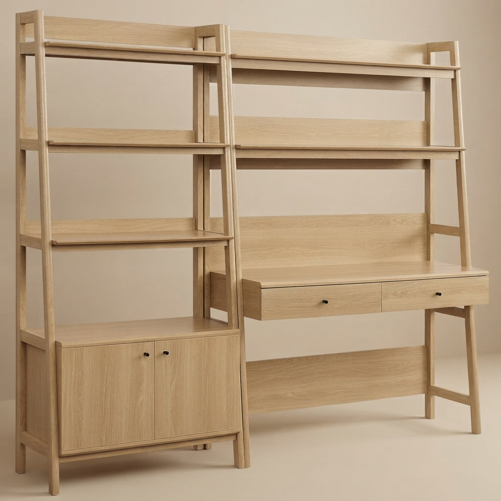 Bixby 2-Piece Wood Office Desk and Bookshelf by Modway