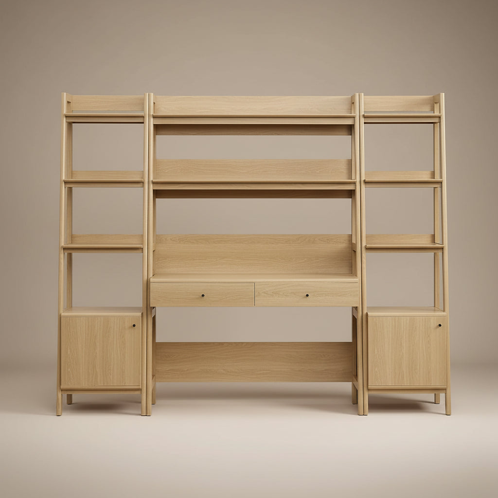 Bixby 3-Piece Wood Office Desk and Bookshelf by Modway