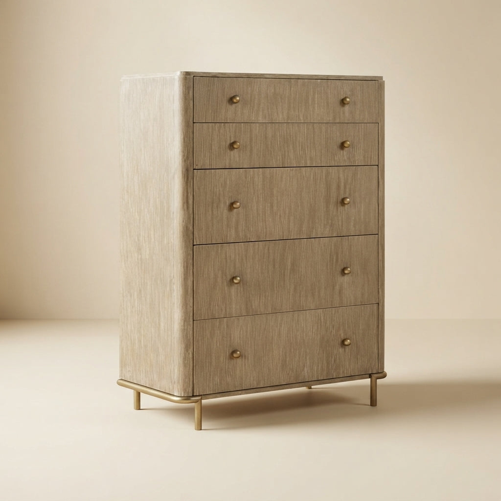Arini 5-drawer Sand Bedroom Chest