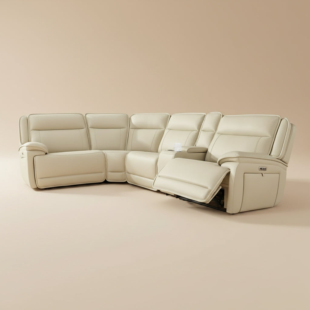 Double Deal 5-Piece Reclining Sectional with Console