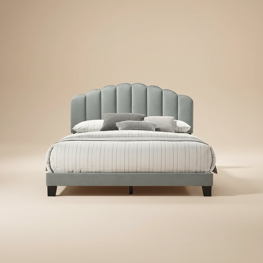 Christi Light Gray Queen Bed