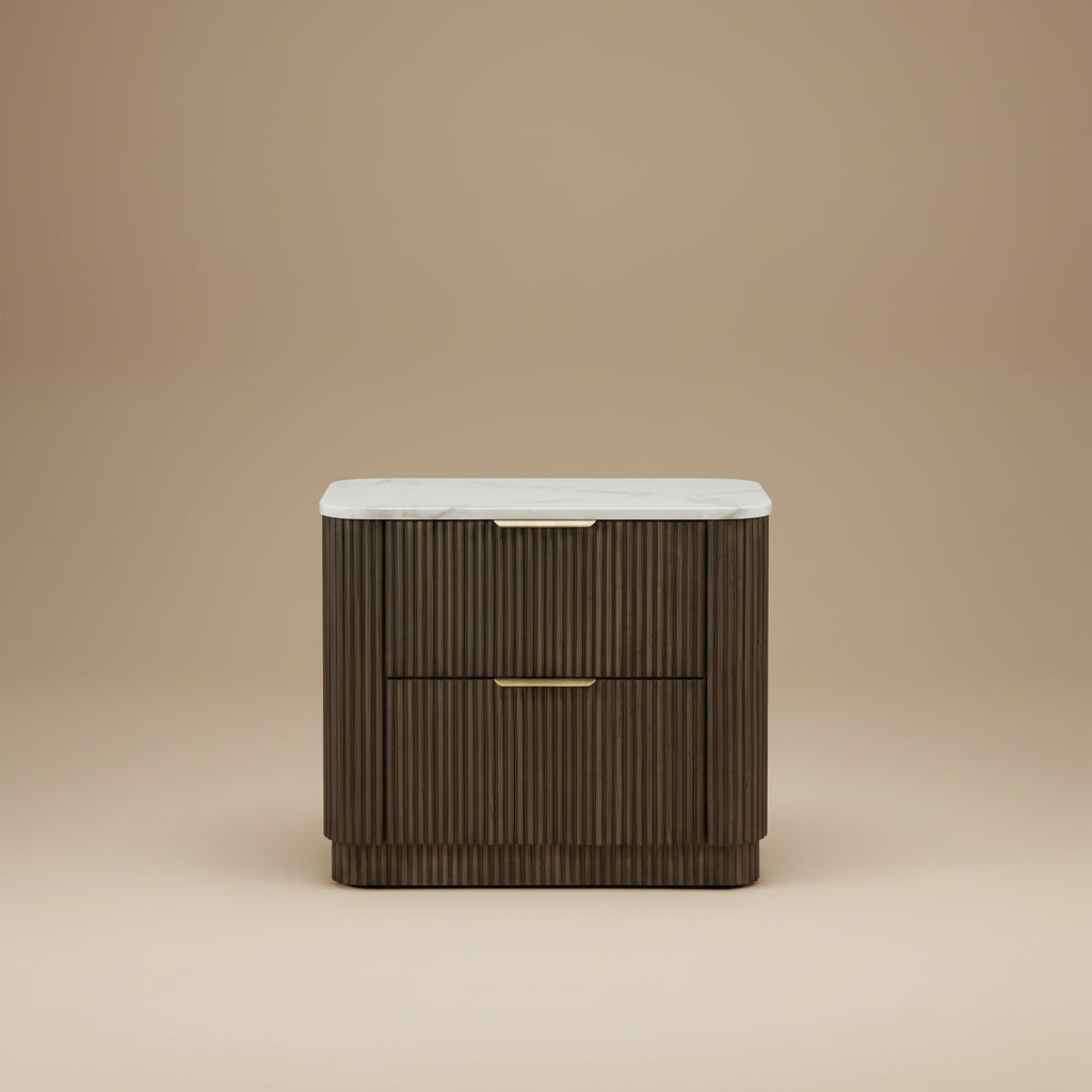 Lantrisant Contemporary Dark Walnut Nightstand by Furniture of America