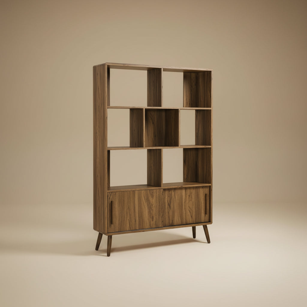 Transmit 45" Bookcase with Sliding Doors by Modway