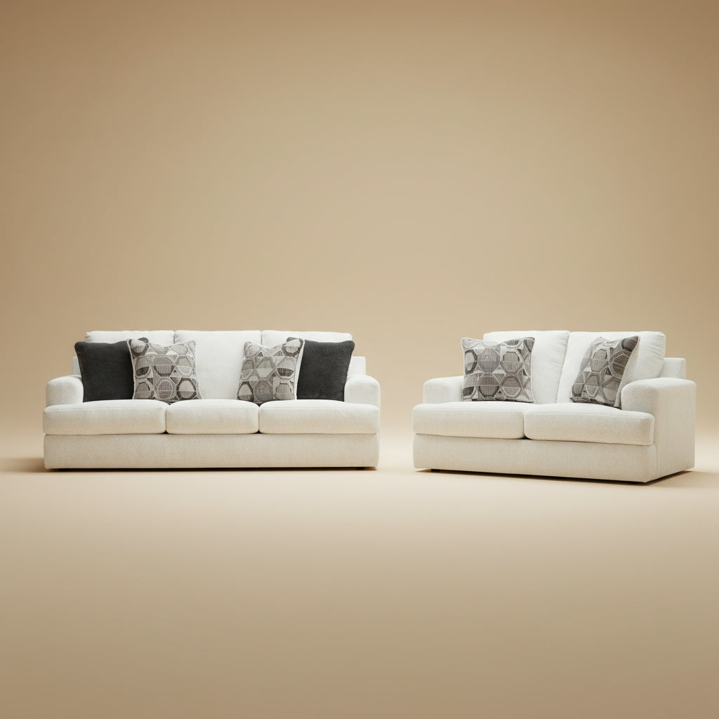 Karinne Sofa and Loveseat - Linen