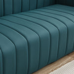 Denver Sofa (Blue Leather)