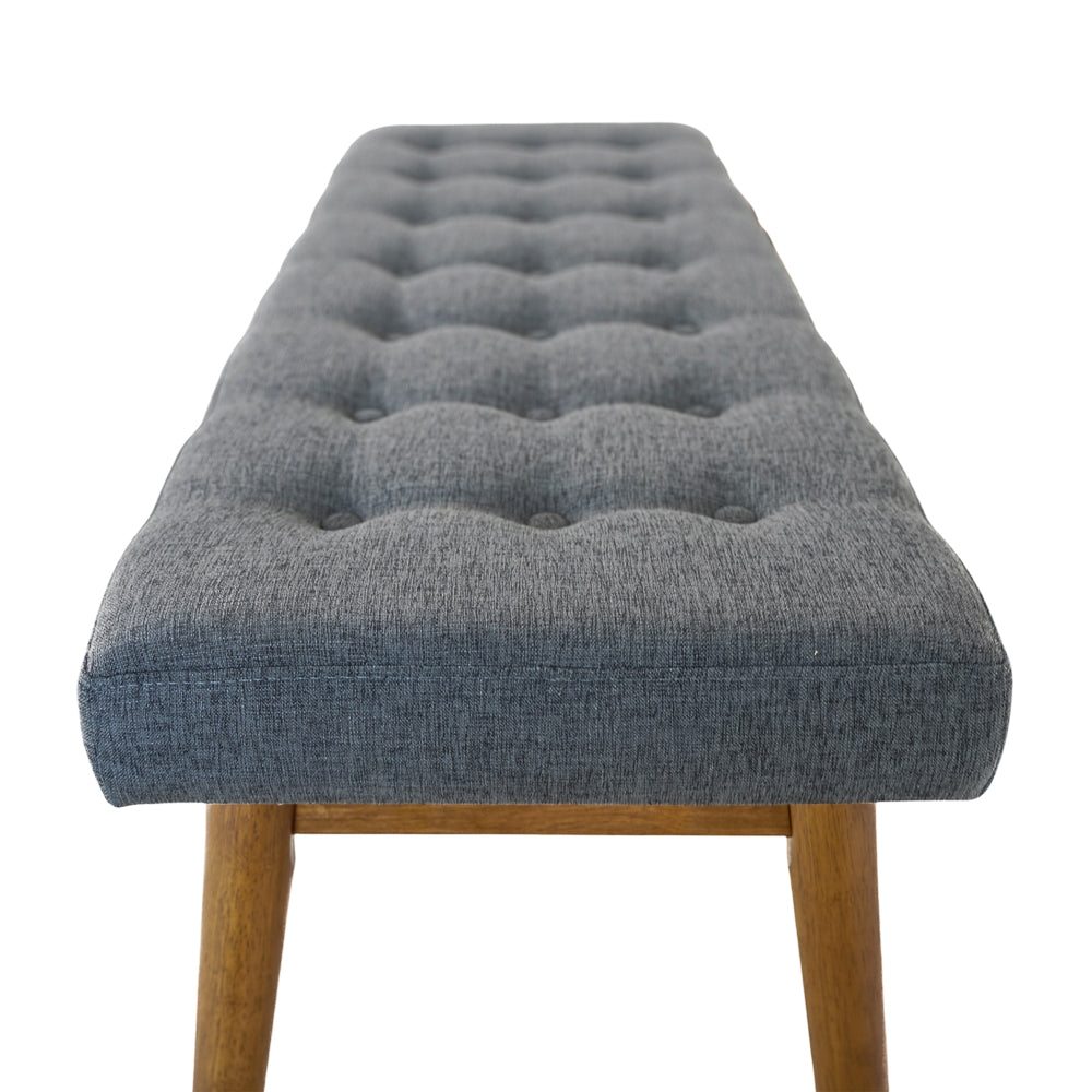 Julie Dark Gray Fabric Modern Bench