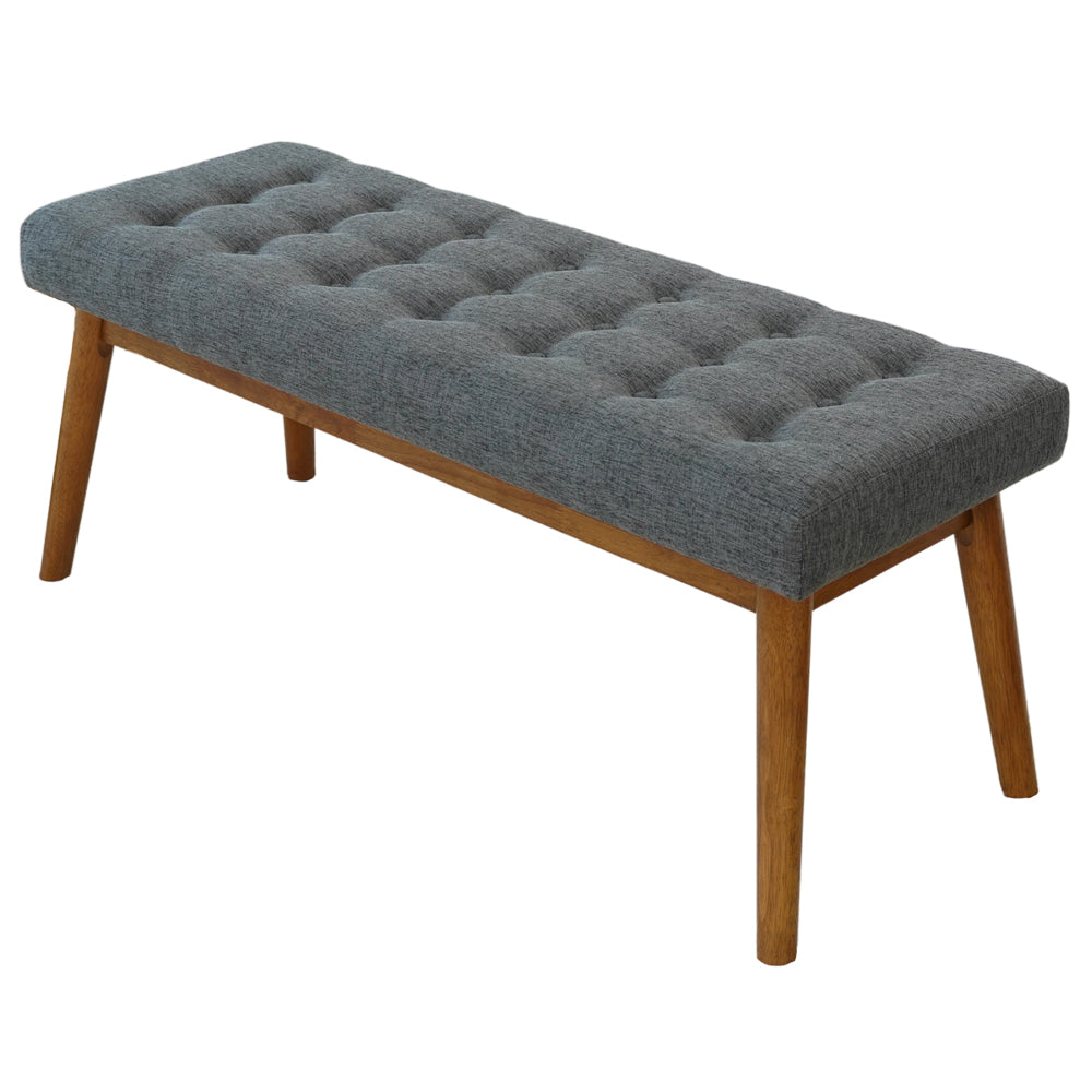 Julie Dark Gray Fabric Modern Bench