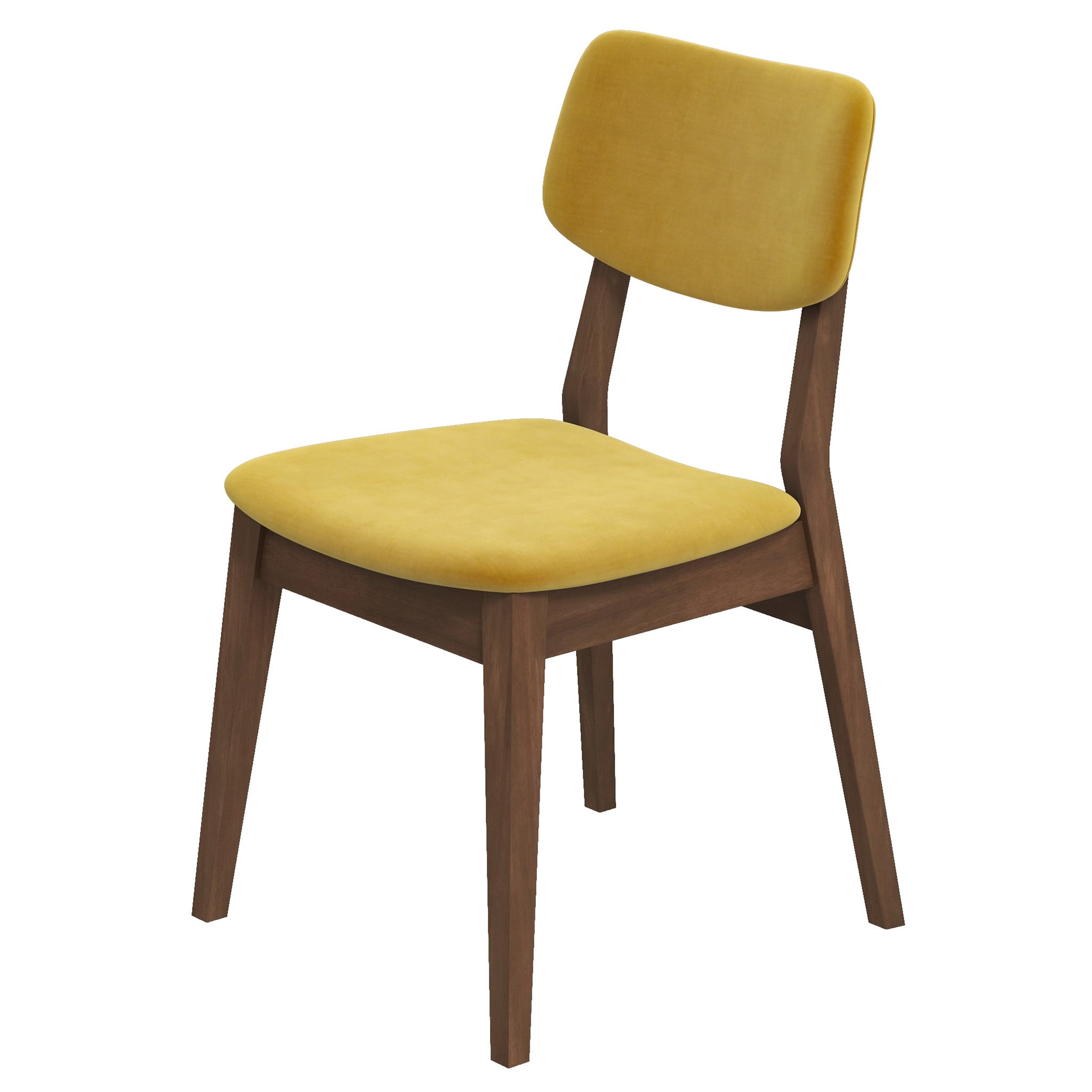 Abbott Dark Yellow Velvet Dining Chair Set of 2 - MidinMod