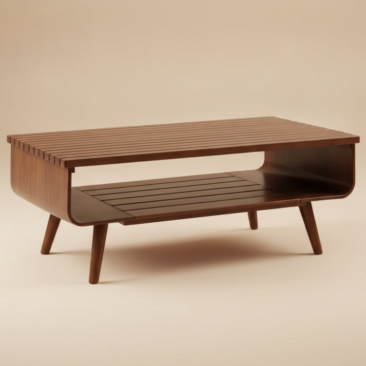 Agora Coffee Table | Solid Walnut & Mid-Century Design | MidinMod