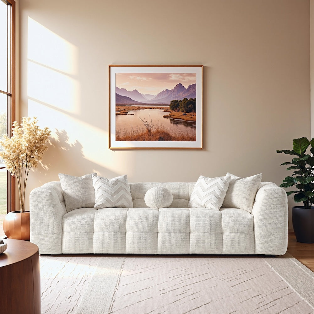 Aris Ivory Chenille Sofa - MidinMod - Furniture