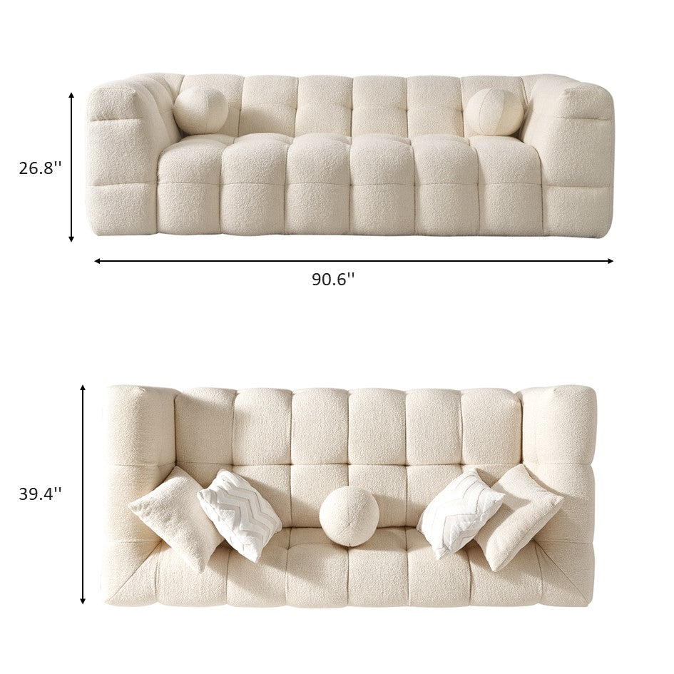 aris boucle sofa - dimension- midinmod