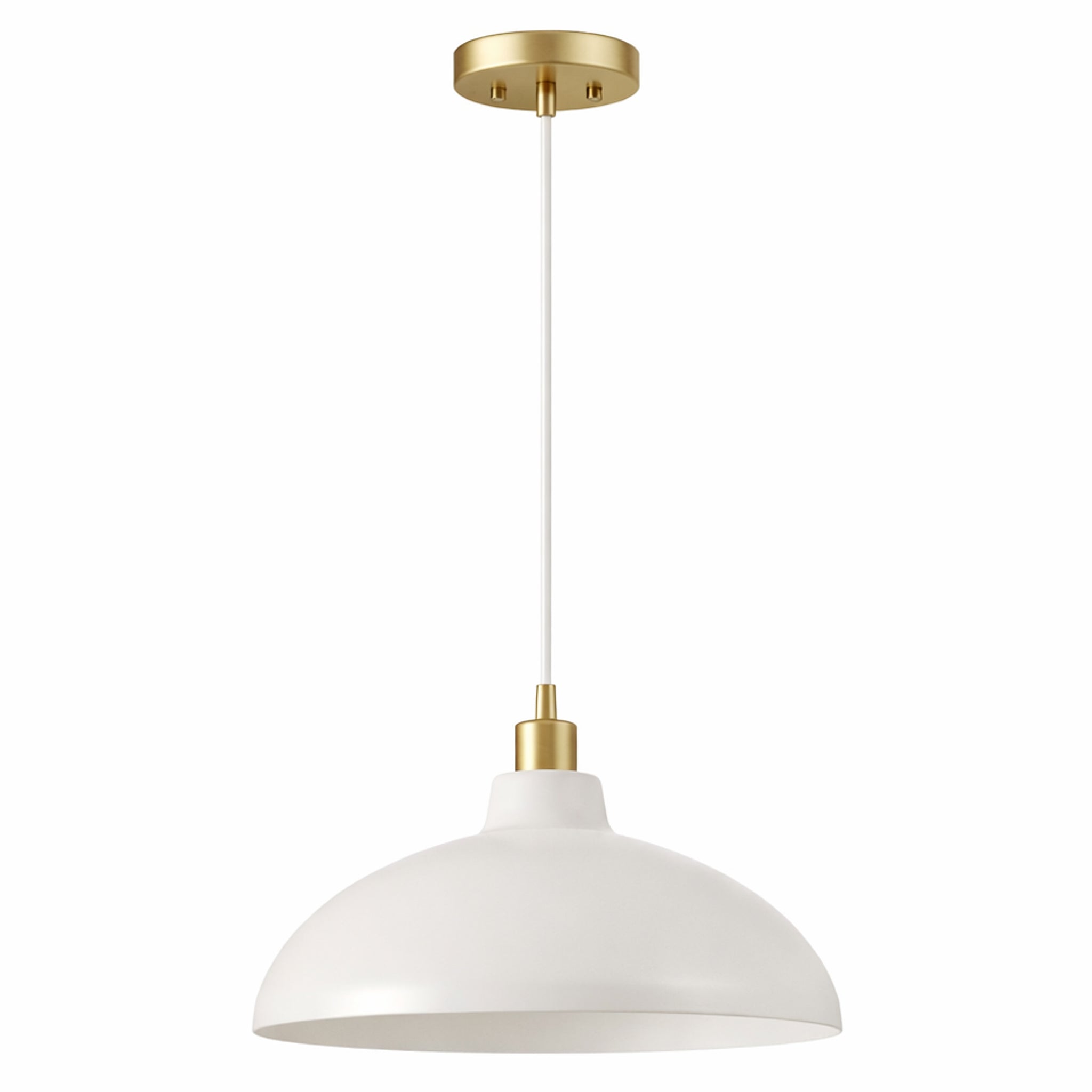 Astral White &  Gold Brass Single Light Pendant Lamp | MidinMod
