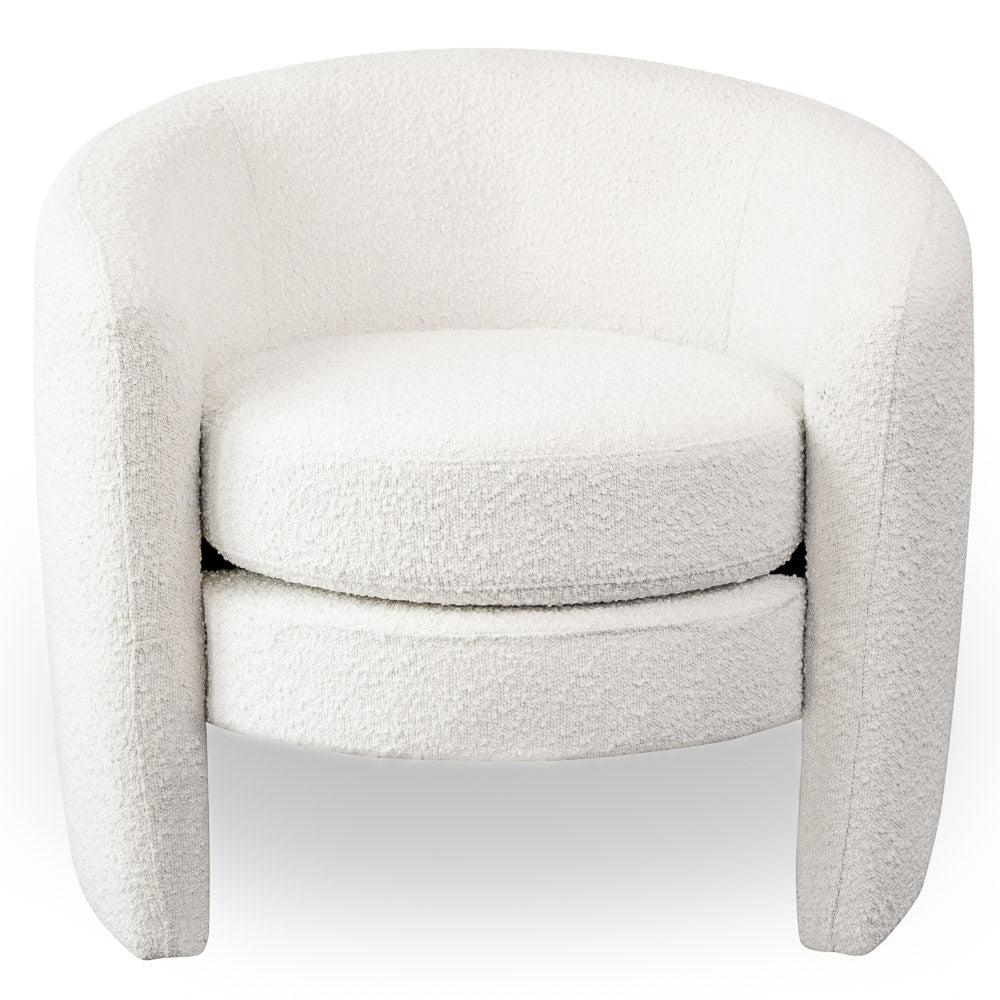 Axis Lounge Chair White Boucle