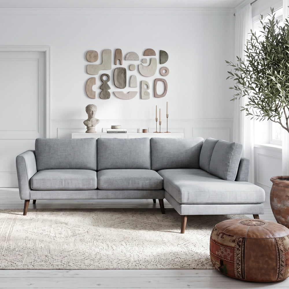 Bexley Mid-Century Modern Fabric Upholstred Right Facing Sectional Sofa | MidinMod