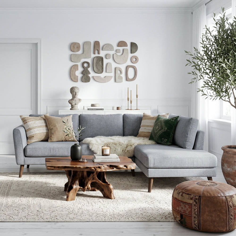 Bexley Mid-Century Modern Fabric Upholstred Right Facing Sectional Sofa | MidinMod