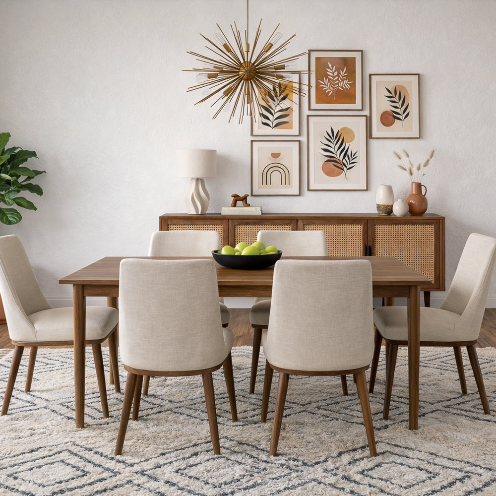 Bringhton Fabric Upholstered Modern Dining Chair | MidinMod