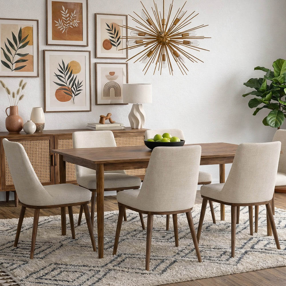 Bringhton Fabric Upholstered Modern Dining Chair | MidinMod