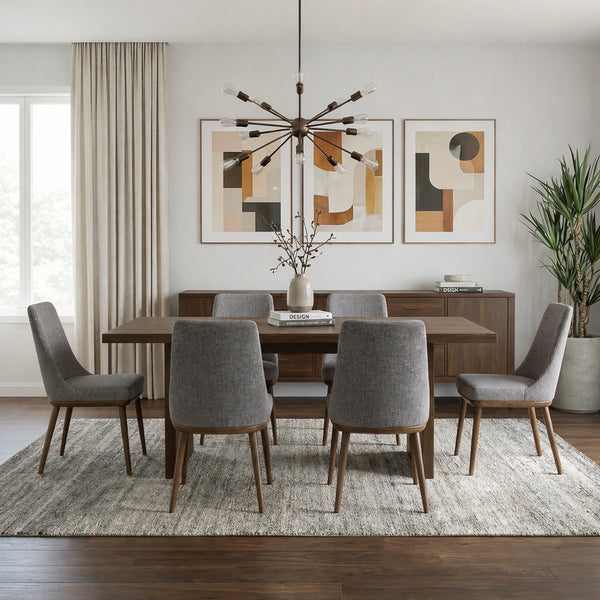 Bringhton Fabric Upholstered Modern Dining Chair Set | MidinMod
