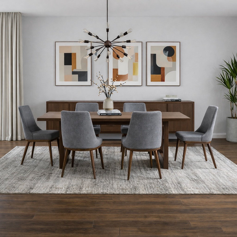 Bringhton Fabric Upholstered Modern Dining Chair Set | MidinMod