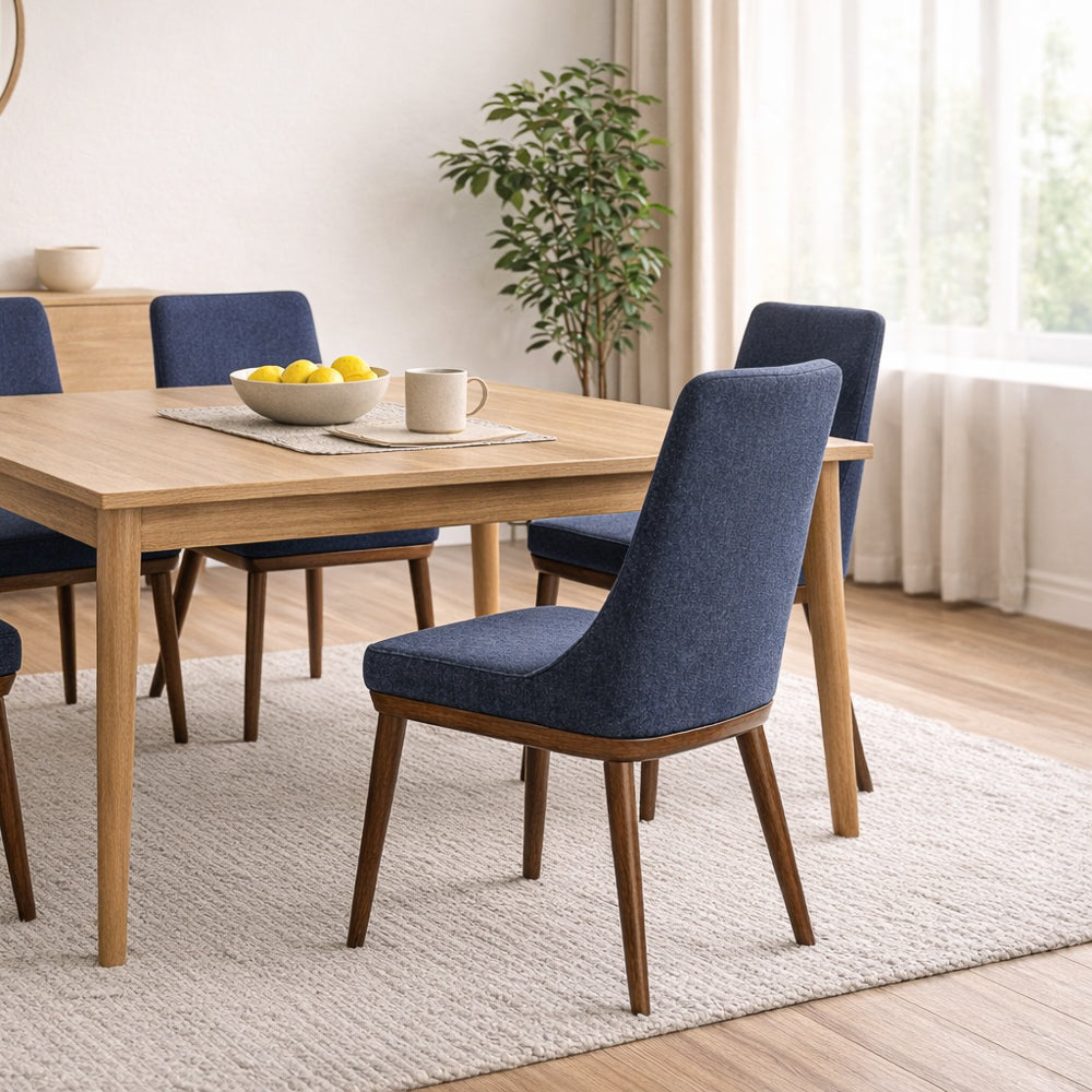 Bringhton Fabric Upholstered Modern Dining Chair Set | MidinMod