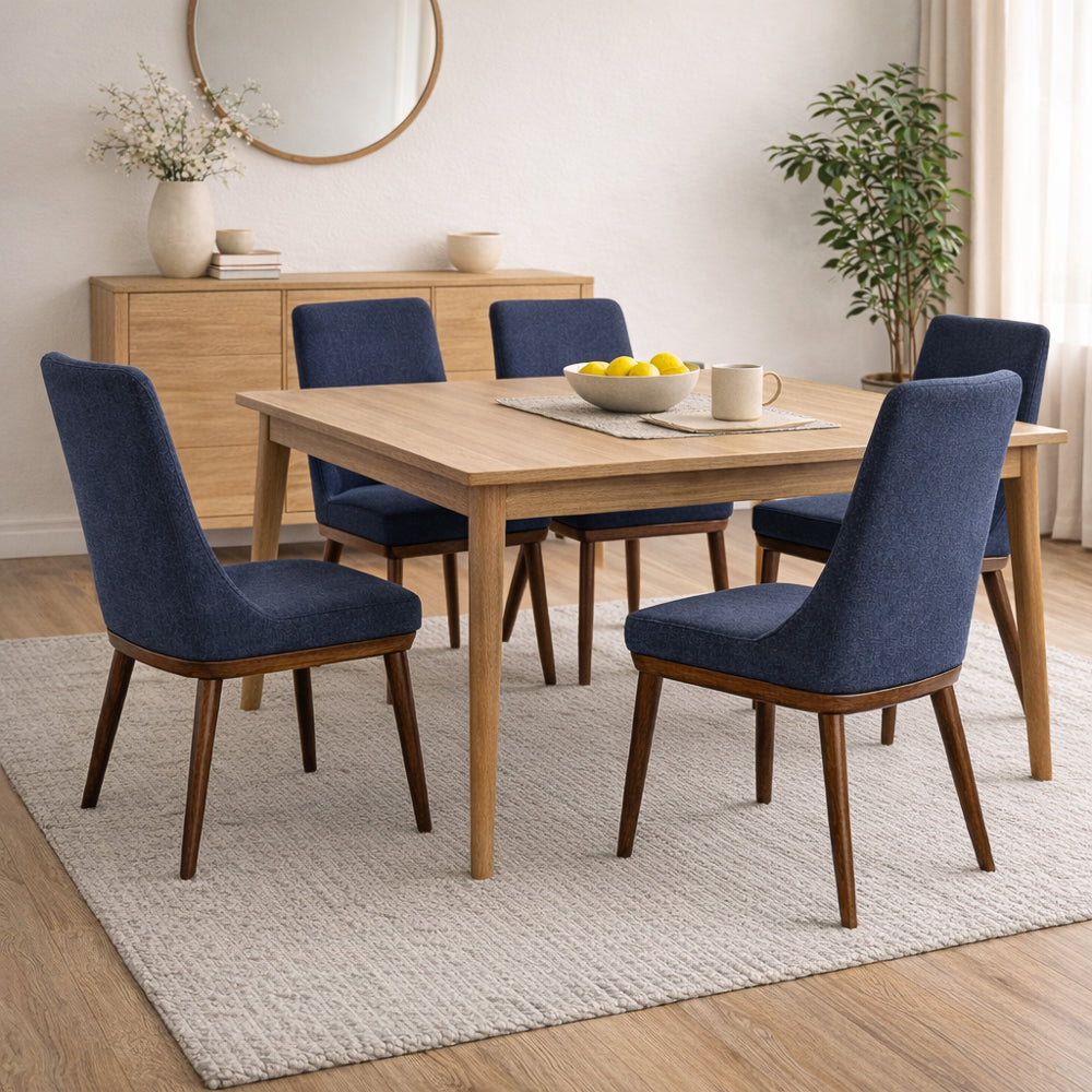 Bringhton Fabric Upholstered Modern Dining Chair Set | MidinMod