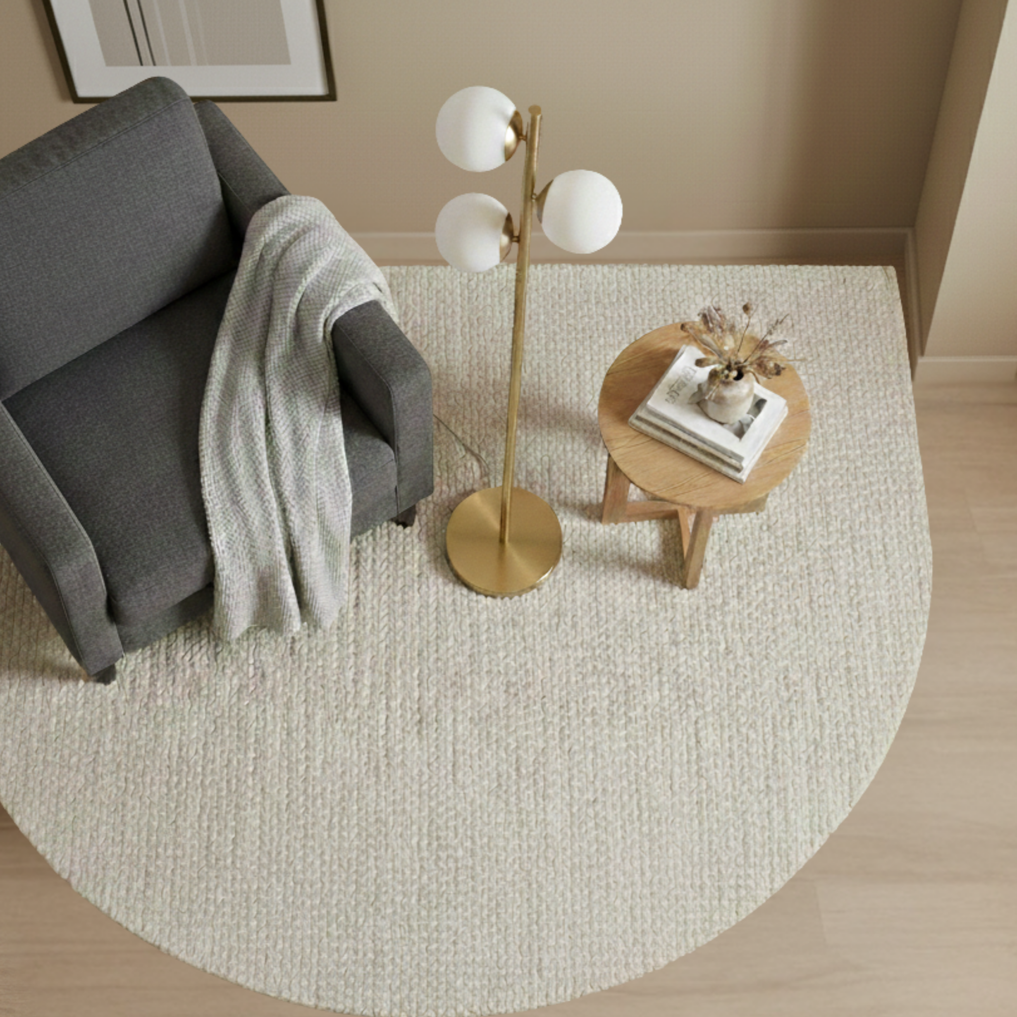 Brilliance Modern Gold Brush Floor Lamp with Opal Glass Shades | MidinMod