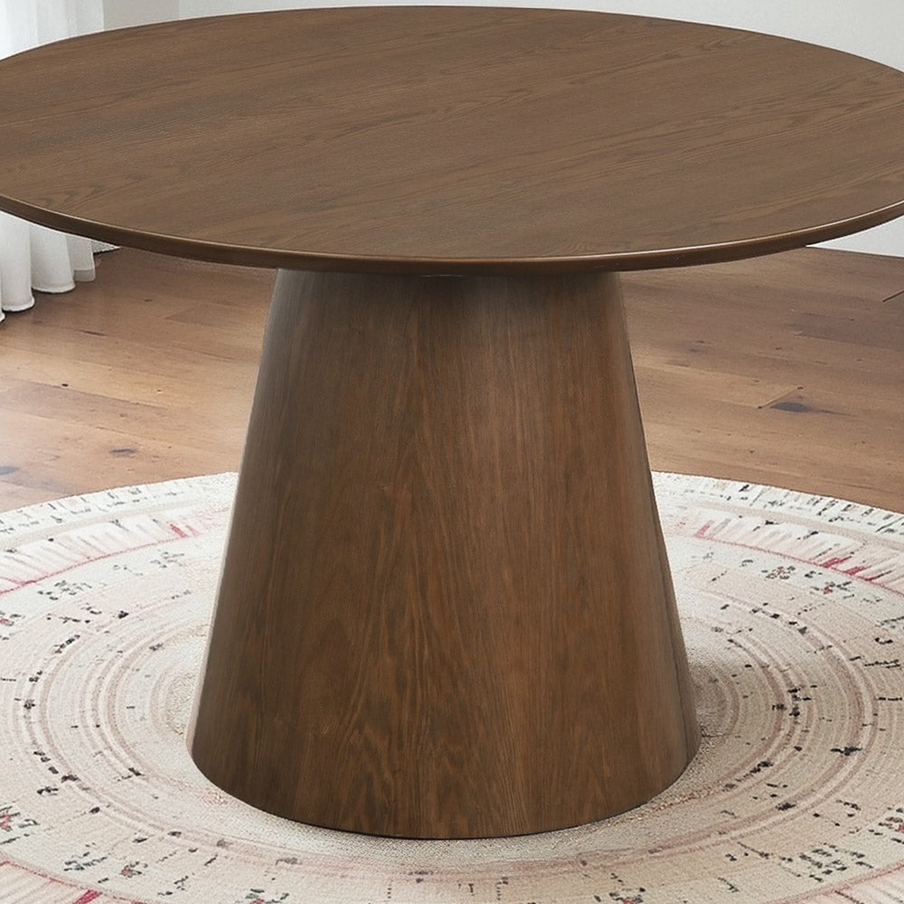 Camden Walnut Round Dining Table - Mid In Mod